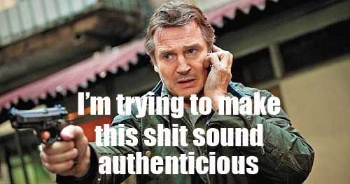 Liam Neeson authenticious The Town