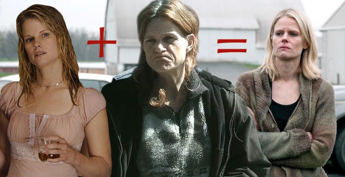 Joelle Carter as Ava and Dale Dickey in Winter's Bone look like Joelle Carter in The Living