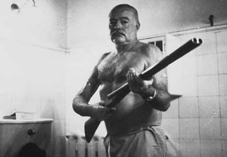 hemingway with a shotgun